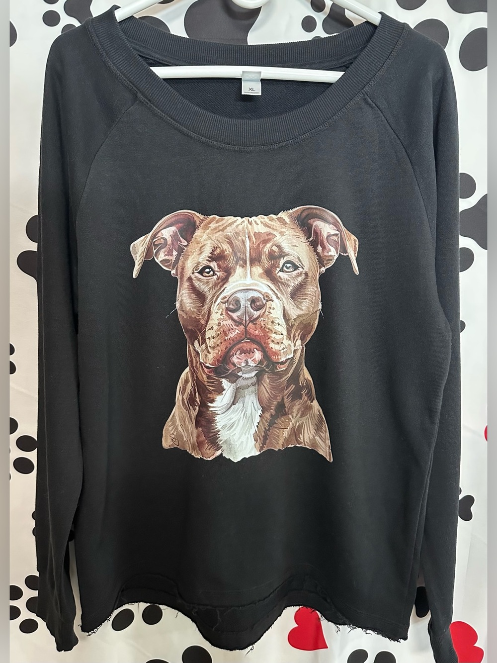 Pitbull Dog Graphic Crewneck Sweatshirt - NWT/NIP